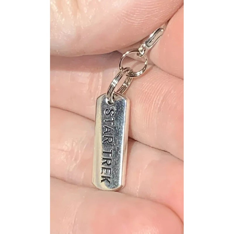 Silver Star Trek Charm Zipper Pull & Keychain Add On