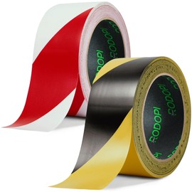 RODOPI Floor Marking Tape FixGrip Bounce 33 m x 50 mm Barrier Tape Yellow Black or Red White 150 µm Marking Tape PVC Tape Tear-Resistant Warning Tape - Yellow/Black 1 Roll