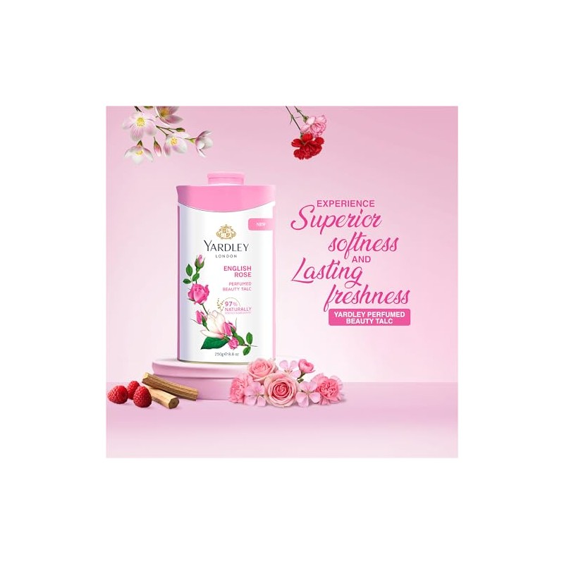 Yardley English Rose Perfumed Talc, 250 g