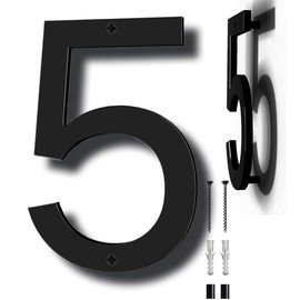 WEITELAI 8 Inch Acrylic Modern Black House Numbers