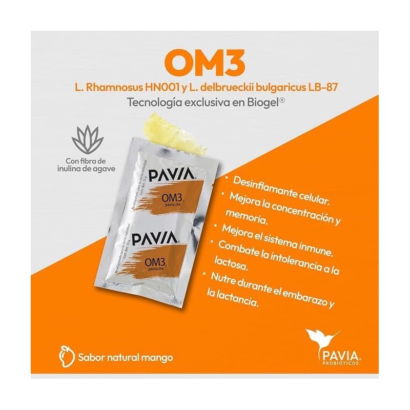 Pavia Probi?ticos Vivos en Biogel con Omega 3