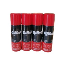Gillette 4 Gillette Foamy Regular Shaving Cream Mousse 2 oz Each New Travel