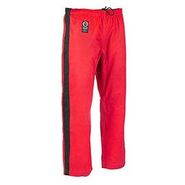 ProForce Gladiator 8oz Demo Karate Pants - Red w/ Black Stripe - Size 6