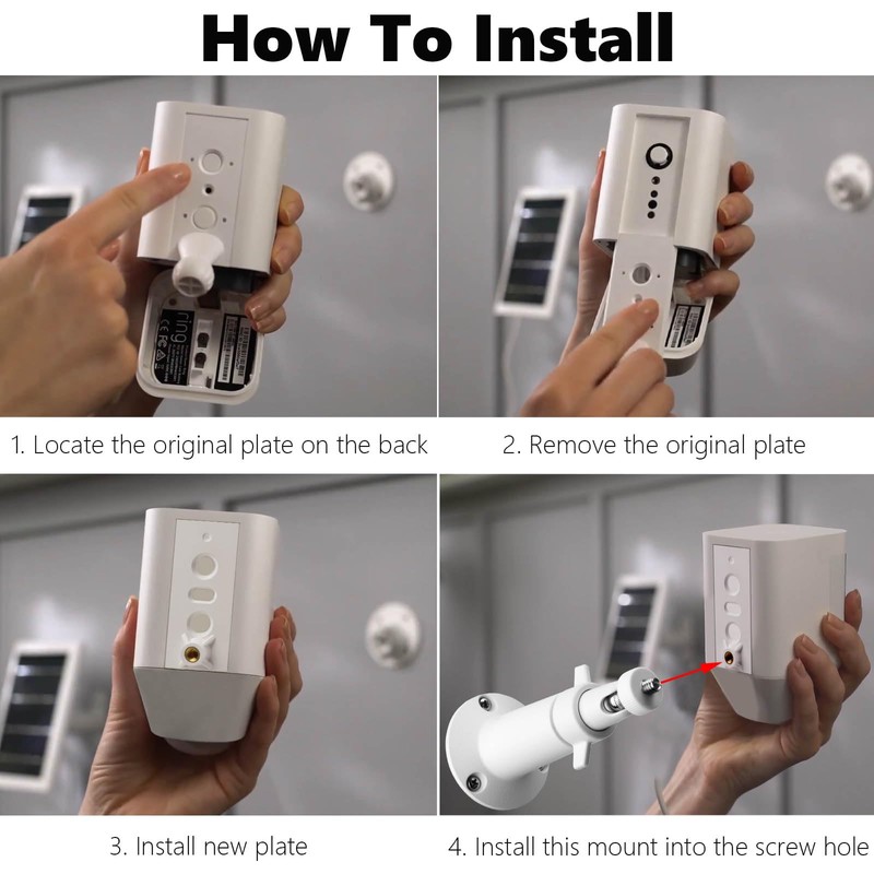 2Pack Security Aluminum Material Wall Mount for Ring Spotlight Cam