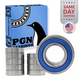 PGN Bearings (10) 6206-2RS Premium Rubber Seal Ball Bearing C3 EMQ, 30x62x16, 6206 2RS 6206rs