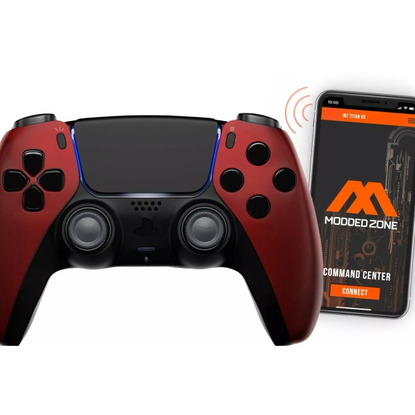 Sony Soft Red Smart Rapid Fire Custom Modded Controller compatible