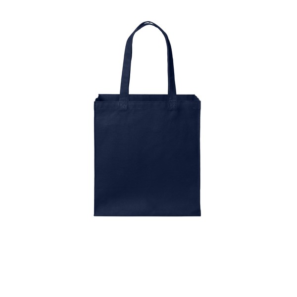 Port Authority Cotton Canvas Over-the-Shoulder Tote BG426, River Blue Navy,