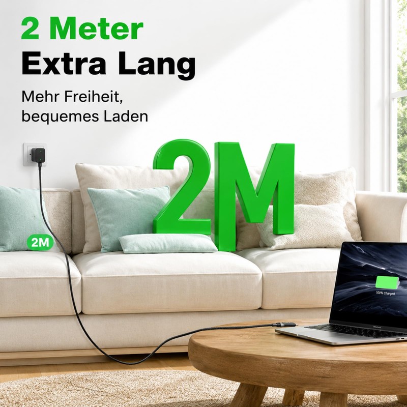 ALKEUR Cavo USB C magnetico 140 W PD per MacBook