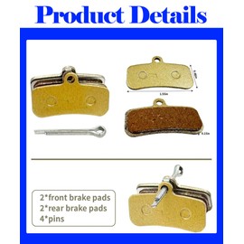 4 Pcs Front & Rear Disc Brake Pads Compatible with Sur Ron Light Bee X and S,Fis for Talaria Sting MX3 R/MX4, for Segway X160 X260 Electric Dirt Bike Replacement Parts