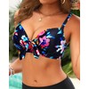 Bikini con aros para mujer, parte superior de traje de