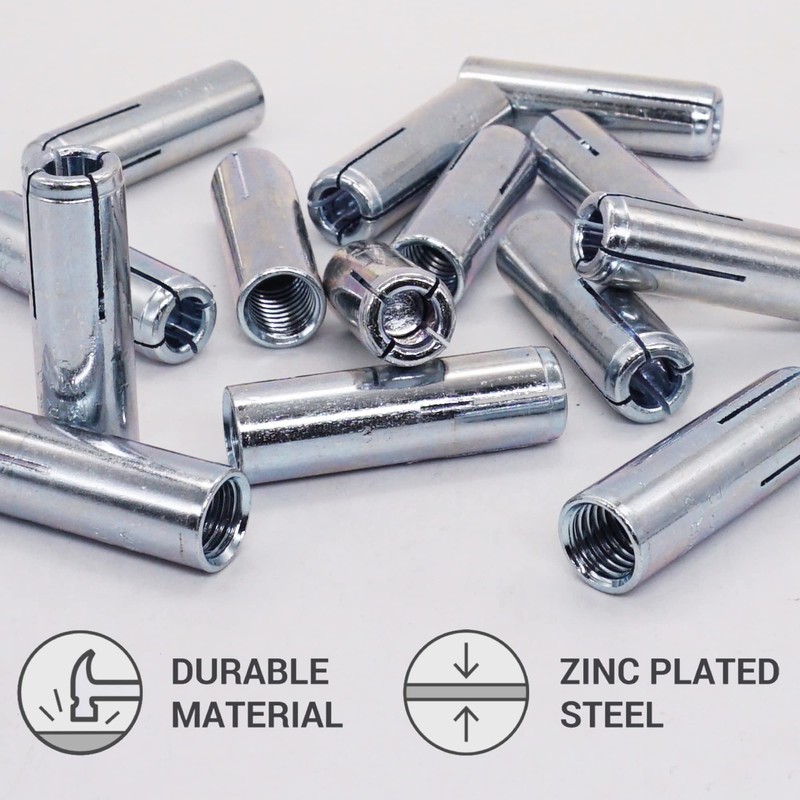 SKIR'CO (4 pcs) Drop in Anchors M12 x 50 mm,
