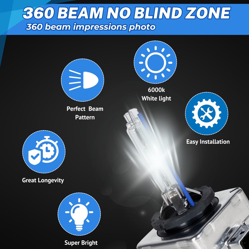 SOCAL-LED LIGHTING D1S 35W Xenon HID Headlight Bulbs - 6000K