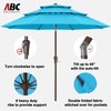 ABCCANOPY 9Ft 3 Tiers Market Umbrella, Outdoor Table Umbrella for