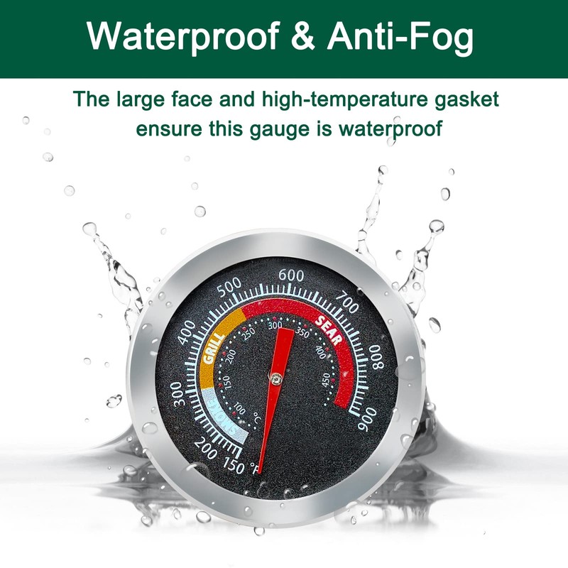 Quantfire Upgrade Replacement Thermometer for M/Minimax Big Green Egg, 2"
