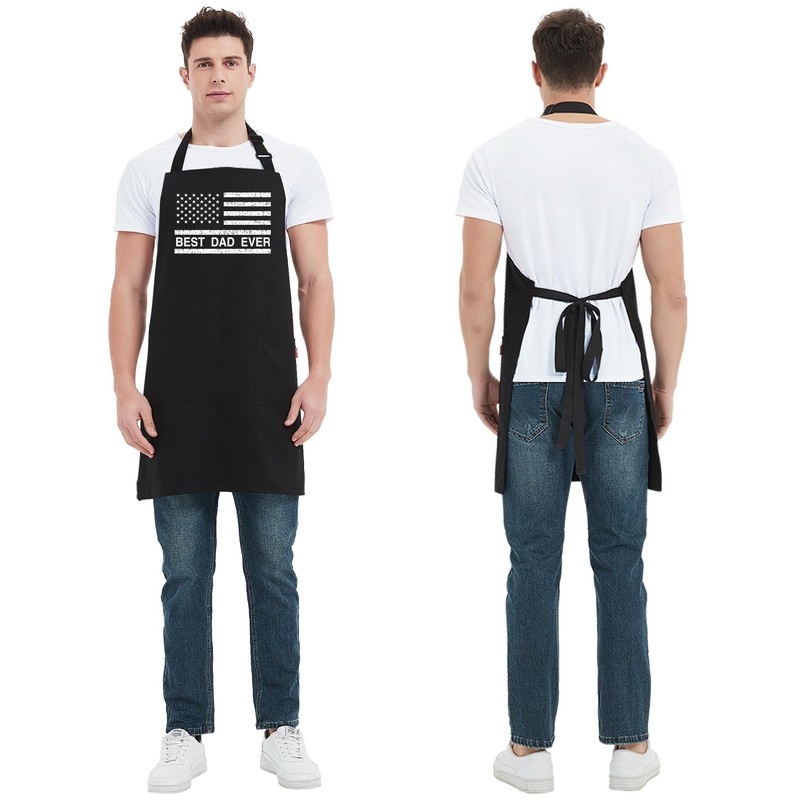 Cooking Aprons for Dad - Men's Funny Chef BBQ Grill