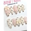 Cream puff handmade nail tips - short ballerina / 슈크림동산