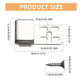 NICENEEDED 20 Pcs Thick Couch Spring Clips with Screws, Upholstery Clips for Furniture Spring Clips, Couch Spring Repair Kit for Chair Couch Bed