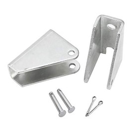 2 PCS Electric Push Rod Bracket, U Type Linear Actuator Mounting Bracket Reciprocating Motor Base for Fixing (Silver)