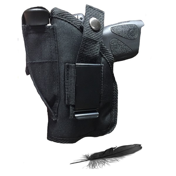 Feather Lite Fits Springfield XD Sub-Compact, XD-9, XD-40 and XDM Compact Guns with Laser. Soft Nylon Inside or Outside The Pants Gun Holster.