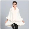 Cashmere Pashmina Group Cape-Faux Fur-Fur-ruana-coat-blanket-Caplet-Wrap-Shrug-Sweater-Poncho-dress shawl (Wool blend cape with