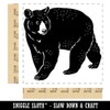 Walking American Black Bear Square Rubber Stamp for Stamping Crafting