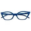 Kodilin Lesebrille für Damen, Anti-Licht, blaues Katzenauge, PC-Brille mit Federscharnier,