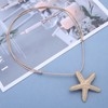 Wendalern Bohemian Gold Starfish Necklace for Women Large Starfish Pendant