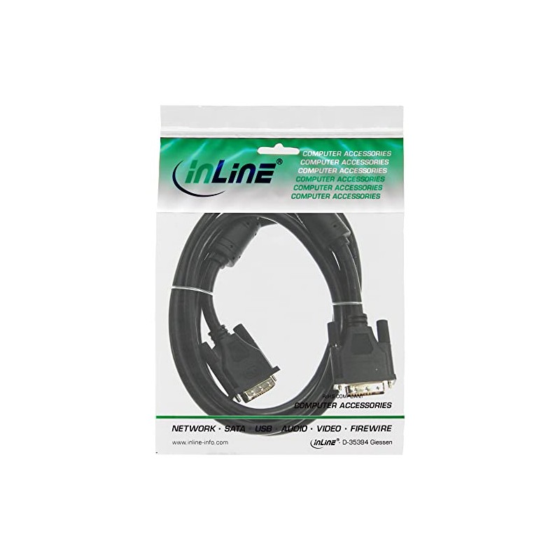 InLine® 17764 DVI – DVI Cable 3 m Black (Male/Male