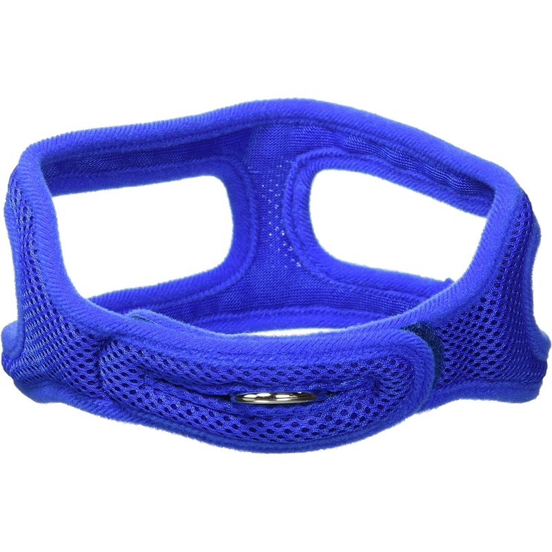 ChokeFree Velpro Mesh Pet Shoulder Harness Collar, 11"-12", Blue