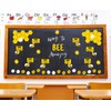 JarThenaAMCS 95Pcs Bee Bulletin Board Cutouts Summer Bee Daisy Flower