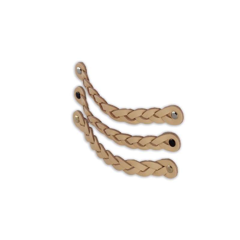 Brute Strength - Leather Drawer Pulls - Braided - Natural
