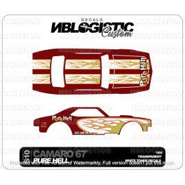Hot Wheels '67 Camaro Custom WaterSlide Decal for hot wheels 1/64 Scale  06