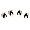 MRCUFF Penguin Black White Tuxedo Cufflinks & Studs Formal Set