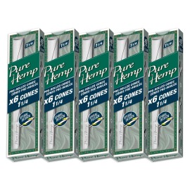 Pure Hemp Classic 1 1/4 Pre-Rolled Spiral Paper (5 Pack - 30 Total)