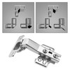 eMagTech 4PCS 45 Degree Fixed Hinges Cabinet Hinge Hydraulic Damper