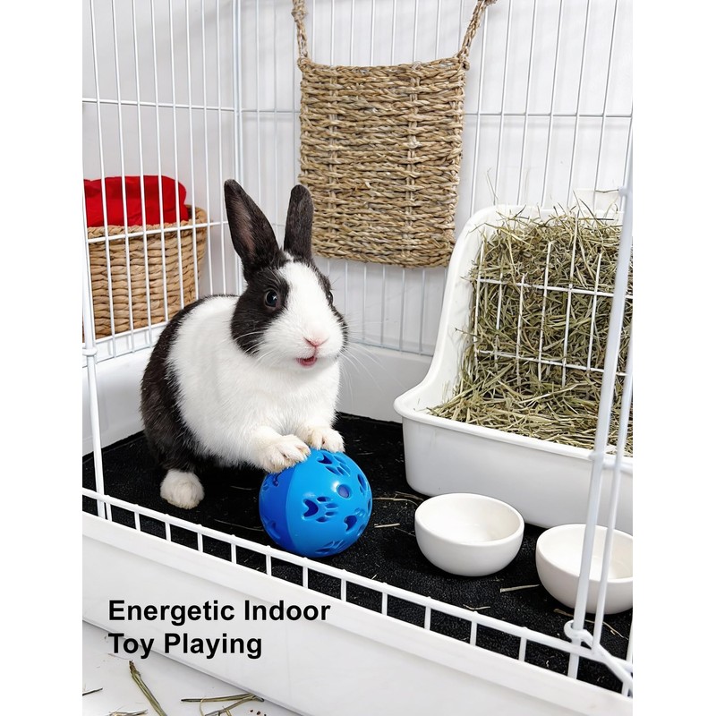 Rabbit Toys 10-Pack with Jingle Bells, Interactive Cage Enrichment Balls
