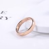 4mm Rose Gold Tungsten Wedding Band for Women High Polished