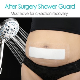 20 Pcs Waterproof C Section Shower Cover 4"x12" Tummy Tuck Scar Hysterectomy Incision Protector Bandages C-Section Recovery Must Haves for Stomach Belly Surgery Wound Dressing
