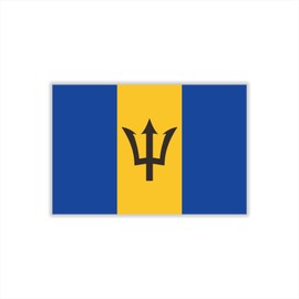 Womaha 30 Sheets Barbadian Flag Temporary Tattoos Fans Face Tattoo Stickers for Adults Kids Group Activity Props