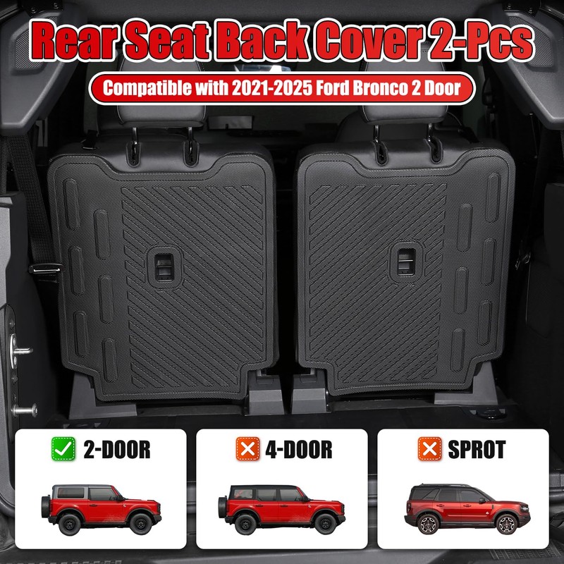 EVGoXMods Rear Seat Back Cover Compatible with Ford Bronco 2
