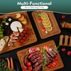 Bamboo Cutting Board Set 3 Packs with Non Slip Feet