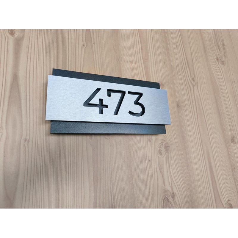 Número para Casa Moderno, Placa Doble de Aluminio y PVC,