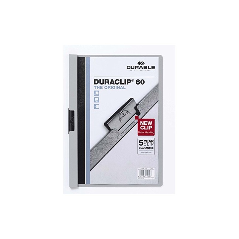 Durable Grey 2209-10 Clip Folder DIN A4 for 60 Sheets
