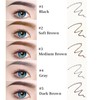 Grey Eyebrow Pencil,2Pcs Professional Micro Brow Pencil with Spoolie Brush,Longwearing