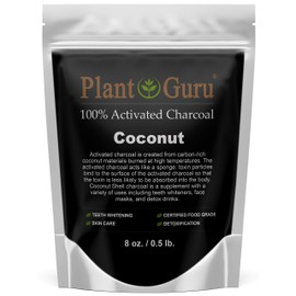 Activated Charcoal Powder 8 oz. Coconut - Food Grade Kosher Non-GMO - Teeth Whitening, Facial Mask and Soap Making. Promotes Natural Detoxification and Helps Digestion