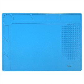 Work Mat, Tabletop Work Mat, Insulation, Insulation Pad, For Welding, Withstands High Temperature Hot Air 1692°F (500°C), Cut Resistant, 9.8 inches (25 cm) Graduation, 13.4 x 9.1 inches (34 x 23 cm), For Disassembly and Repair of Electronic Products, Com