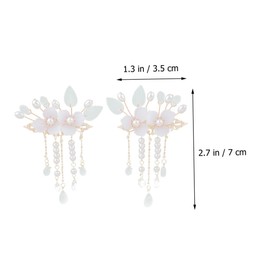 BIUDECO Antique Tassel Hairpins Set Retro Tassel Hairpins for Women Vintage Chinese Hair Clip Flower Hair Clip