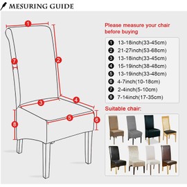 Leorate Velvet Dining Chair Covers: Thick High Back Velvet Chair Slipcovers Stretch Fabrics Cover For Large Chair Washable Removable Chair Cover For Home Decor (Pack of 4, Dark Green)