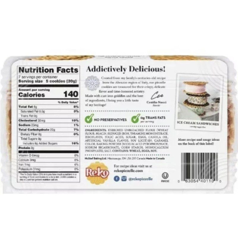 Reko 6 Packs - Reko Anise Pizzelle Italian Waffle Cookie
