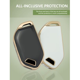 ontto Intelligent Key Fob Holder Fit for Kia Telluride 2023 2024 Car Key Cover, Beige